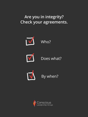 Are You in Integrity? Check Your Agreements. Poster